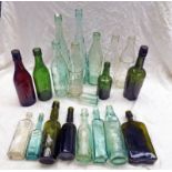 VARIOUS GLASS LEMONADE & OTHER GLASS BOTTLES INCLUDING HAY & SONS ABERDEEN,