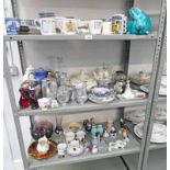 SELECTION OF VARIOUS PORCELAIN ETC INCLUDING PICQUOT WARE COFFEE SET, COMMEMORATIVE MUGS,