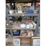 SELECTION OF GLASSWARE, NORITAKE DINNERWARE, PICTURES, PICQUOT WARE TEAPOT,