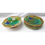 19TH CENTURY MAJOLICA STYLE DESSERT SERVICE