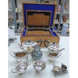 4 PIECE SILVER PLATED TEASET,