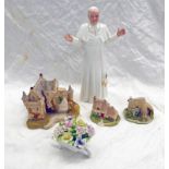 ROYAL DOULTON HN2888 - HIS HOLINESS POPE JOHN PAUL II & 3 LILLIPUT LANE COTTAGES