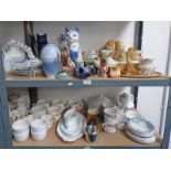 SELECTION OF VARIOUS ITEMS INCLUDING ROYAL COPENHAGEN VASE, DECORATIVE FIGURES,