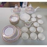 19TH CENTURY ENGLISH PORCELAIN FLORAL DECORATED TEASET