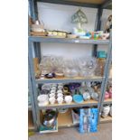 LARGE SELECTION OF GLASSWARE, TEAWARE, CARLTON WARE EGG STAND,