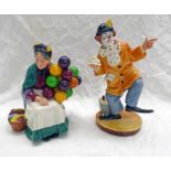 2 ROYAL DOULTON FIGURES: HN1315 - THE OLD BALLOON SELLER & HN2890 - THE CLOWN