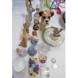 SELECTION OF VARIOUS PORCELAIN FIGURES, FLOWER POSIES,