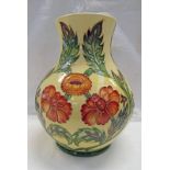 MOORCROFT FANTASIA BALUSTER VASE BY SUE POINTON - 24CM TALL