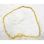 IVORY BEAD NECKLACE - 46CM LONG