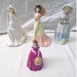 FOUR PORCELAIN FIGURES FROM ROYAL DOULTON,