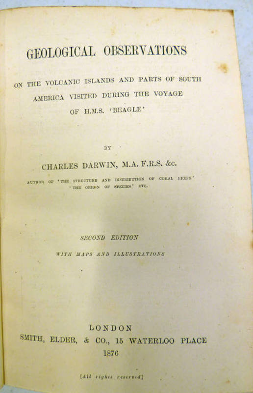 GEOLOGICAL OBSERVTIONS ON THE VOLCANIC ISLANDS AND PARTS OF SOUTH AMERICA VISITED DURING THE VOYAGE