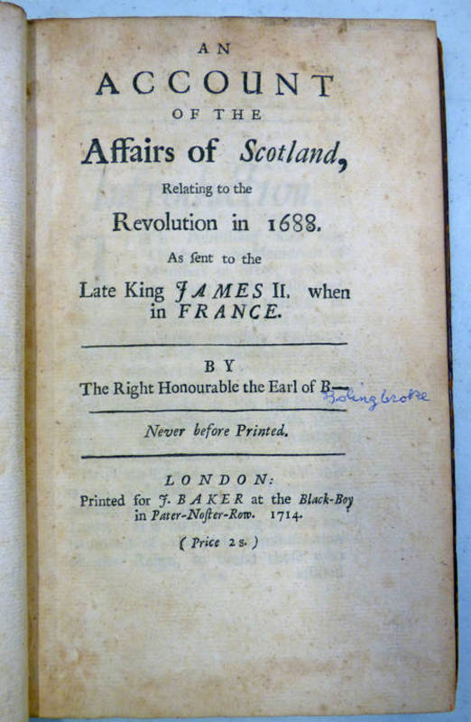 AN ACCOUNT OF THE AFFAIRS OF SCOTLAND, RELATING TO THE REVOLUTION IN 1688,