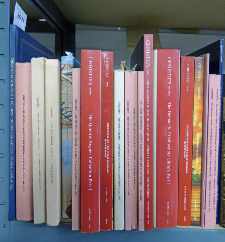 SELECTION OF 20 CHRISTIE'S CATALOGUES RELATING TO BOOK AUCTIONS TO INCLUDE ALL 3 CATALOGUES FROM