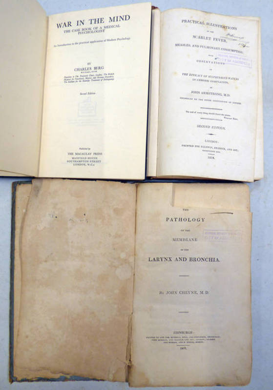 THE PATHOLOGY OF THE MEMBRANE OF THE LARYNX AND BRONCHIA BY JOHN CHEYNE - 1809, WAR IN THE MIND,