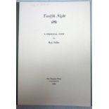 TWELFTH NIGHT A PERSONAL VIEW BY ROY FULLER, CORRECTED PROOF COPY,