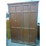 PINE 2 DOOR CUPBOARD 212 CM TALL X 140 CM WIDE