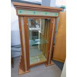 21ST CENTURY ART DECO STYLE DISPLAY CASE WITH THISTLE DECORATION 179CM TALL X 122CM WIDE