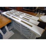 3 WHITE RADIATOR COVERS SHORTEST 145 CMS