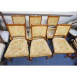 SET OF 6 LATE 19TH CENTURY OAK CHAIRS WITH TURNED SUPPORTS