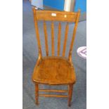 EARLY 20TH CENTURY ELM SPAR BACK CHAIR