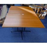 TEAK DROP LEAF TABLE Condition Report: Top has some minor wear and marks.