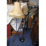 WROUGHT IRON STANDARD LAMP & TALL READING LAMP