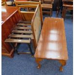 FOLDING LUGGAGE RACK, OAK FOLDOVER SEWING WORK TABLE,