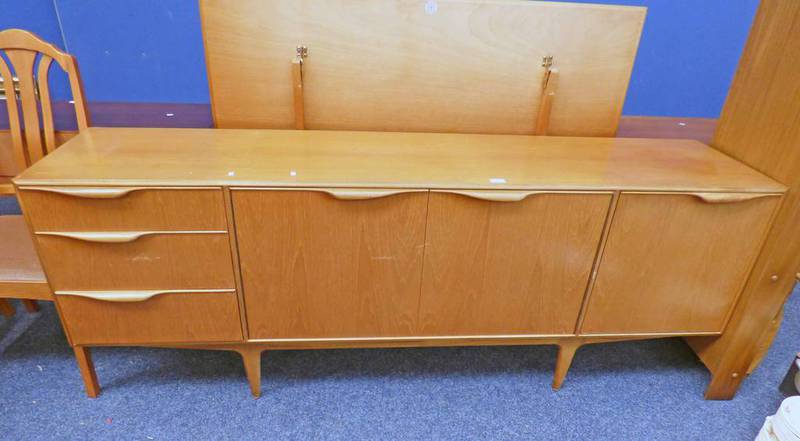 TEAK SIDEBOARD WITH 3 DRAWERS AND 3 PANEL DOORS