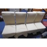 SET OF 4 WHITE COLOURED CHAIRS