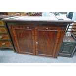 19TH CENTURY MAHOGANY 2 DOOR CABINET 95CM TALL