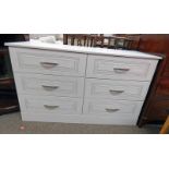 WHITE CHEST OF DRAWERS 74CM TALL