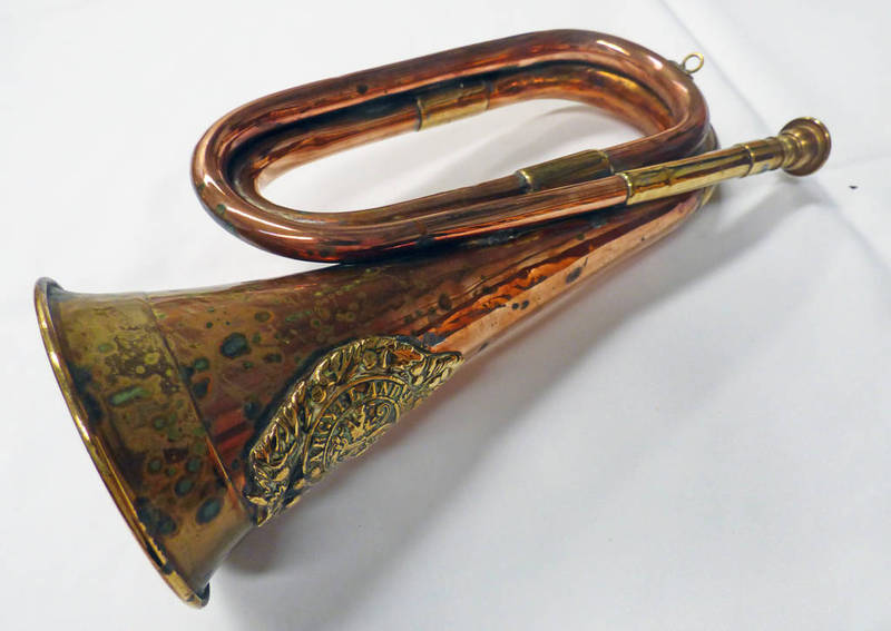 ARGYLL AND SUTHERLAND COPPER AND BRASS BUGLE