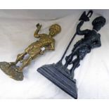 CAST IRON HIGHLANDER DOOR STOP & BRASS HIGHLANDER DOOR STOP TALLEST 37 CM