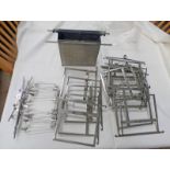 BOX OF SHEET FILM HOLDERS AND A STEEL TANK FOR SHEET FILM DEVELOPING,