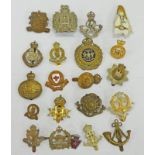 20 CAP BADGES TO INCLUDE KINGS OWN SCOTTISH BORDERS, BRITISH RED CROSS, R.N.A.