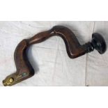 ROSEWOOD BRACE WITH BRASS FITTINGS,