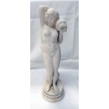 MARBLE CLASSICAL NUDE FIGURE 34CM TALL