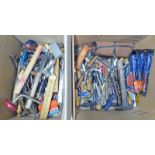 GOOD SELECTION OF VARIOUS TOOLS TO INCLUDE HAMMERS, FILES,