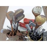 GOLF CLUBS TO INCLUDE A "SCOTIA" FORGAN & SONS ST ANDREWS,