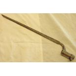 1815/26 SWEDISH NAVY BAYONET, INTERESTING MARKINGS TO INCLUDE '2F.C.M.20.N.