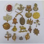 20 CAP BADGES TO INCLUDE AMPLEFORTH COLLEGE, DORSET, ROYAL DEFENSE CORPS, ARMY CATERING CORPS,