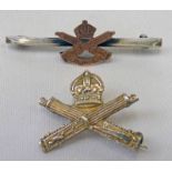 MOTOR MACHINE GUN AND MACHINE GUN CORPS SWEETHEART BROOCHES