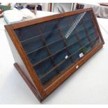 KIRK BROTHERS LONDON SHOP COUNTER DISPLAY CASE WITH SECTIONAL INTERIOR AND GLASS FRONT
