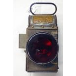 RAILWAY SIGNALLING LAMP WITH PLAQUE 'LONDON & NORTH EASTERN RAILWAY BARTON ON HUMBER'