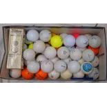 SELECTION OF GOLF BALLS TO INCLUDE A JOHN LETTERS LEE TREVINO BALL,