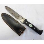 A BOY SCOUTS POSSIBLY PREVIOUSLY A HITLER YOUTH KNIFE WITH BLADE MARKED 'SOLINGEN MADE IN GERMANY'