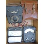 UNIVERSAL AVORMETER MODEL 40 AND A AVO VOLTMETER IN ITS CASE AND ONE OTHER -3-