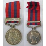 INDIAN GENERAL SERVICE MEDAL 1854-95, HAZARA 1888 BAR TO 2646 SEPOY KHARKU 24TH B.I INFY.