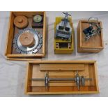 WOODEN DOWELLING JIG IN BOX, PRECISION TRAMMEL,