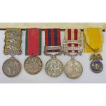 GROUP OF FOUR CRIMEA & INDIA CAMPAIGN MEDALS TO PRIVATE P MACKAY 93RD HIGHLANDERS: CRIMEA 1854